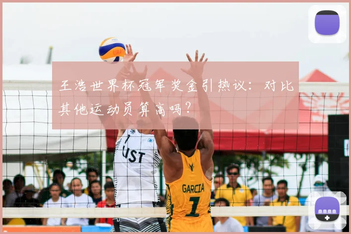 王浩世界杯冠军奖金引热议：对比其他运动员算高吗？